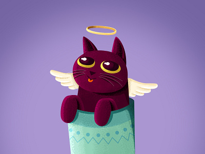 Angel Cat digital art digital painting illustration