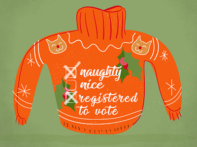 Ugly Sweater - Non Partisan! chistmas illustration nonpartisan ugly christmas sweater