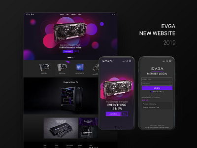 EVGA Web Design dark evga gaming pc ui design web webdesign website