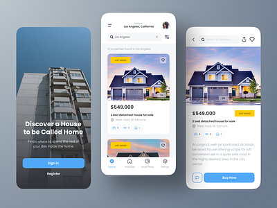 Real Estate Mobile App UI Design apartment app clean home rent housing ios mobile product design property real estate ui user interface ux