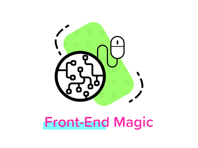 Front-End Magic icon electronic front end green icon mouse offering pattern round
