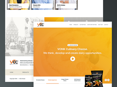VCC Cheese big header cheese development frontend movie orange ui web webdesign website yellow yellow logo