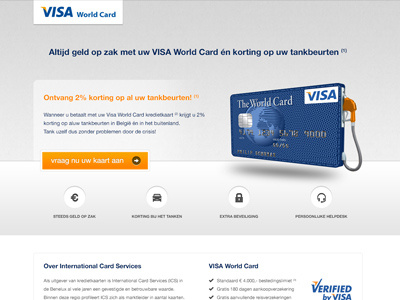 Visa blue card gray orange visa