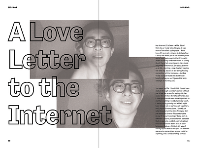 A Love Letter to the Internet black and white book book spread greyscale internet page print design typography