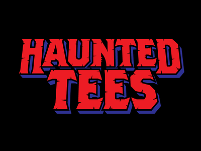Haunted Tees branding dark halloween haunted horror knife