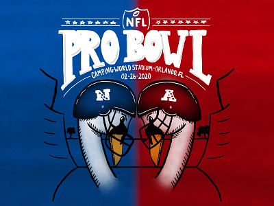 NFL Pro Bowl 2020 - Orlando, FL american football football illustration local government nfl orlando swans
