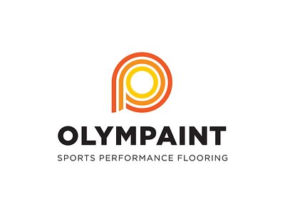 Olympaint graphic design icon logo logo design monogram logo paint sports brand vector