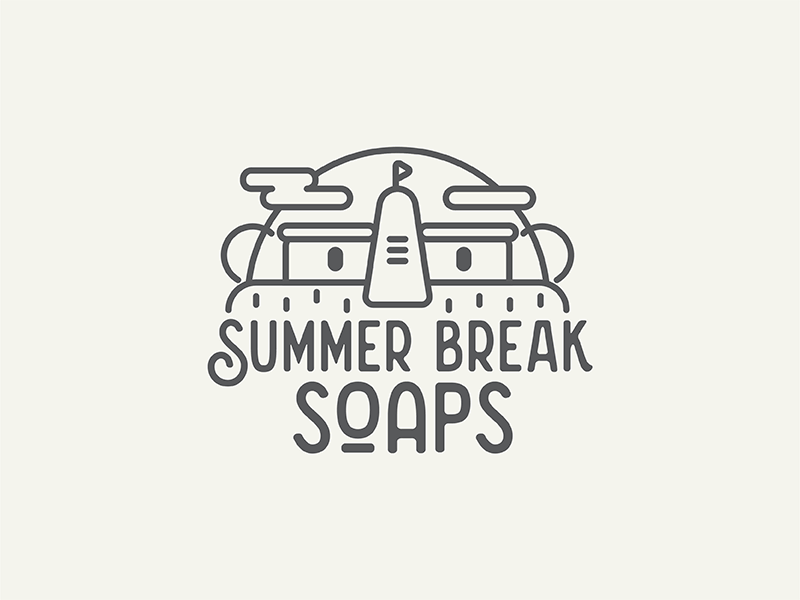 Summer Break Soaps beard design icon line icon logo logo design men skin care school skincare soaps vector