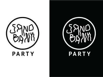 Sandbank Party logo blackandwhite branding design logo type typeface typography vector