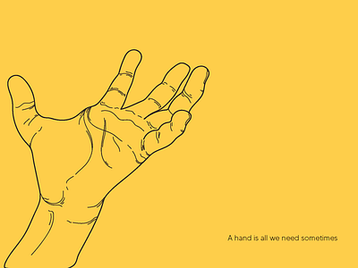 Need A Hand pages 2-3 book design hand illustration illustrator indesign vector yellow