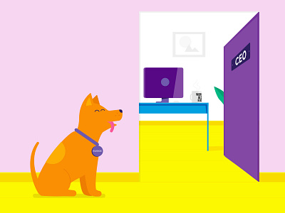 Kudoz - Style Frame boss character dog explainer explainer video good dog illustration illustrator office style frame work worlds best boss