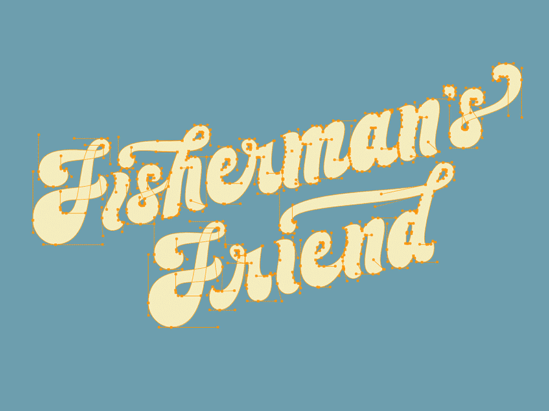 Fisherman’s Friend {process} beziers handlettering illustrator ipad lettering pro process surfboard vectors