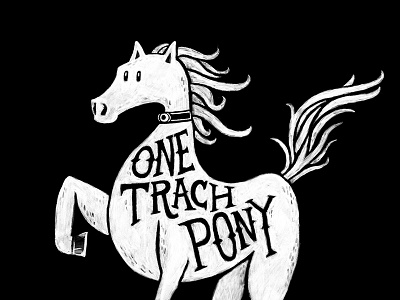 One Trach Pony animal horse illustration ipad lettering pony procreate trach tracheostomy