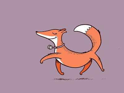 Still Foxy animal fox foxy happy hme illustration jog run trach tracheostomy
