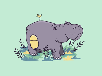 Hippopostomy 🔊 animation hippo hippopotamus illustration motion motion graphics procreate