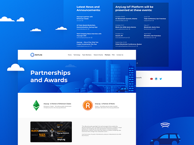 Website - AnyLog blue design service site web