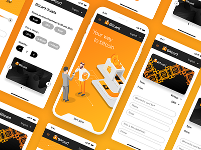 Bitcard - mobile application bitcoin crypto design mobile mobile app