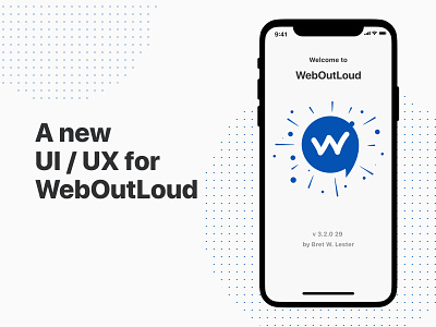 Web Out Loud Application app appdesign design icons redesign ui ux