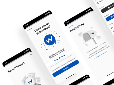 Web Out Loud Screens app application blue design mobile redesign ui ux