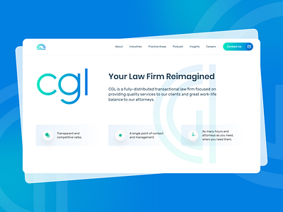 CGL - Landing page logo design