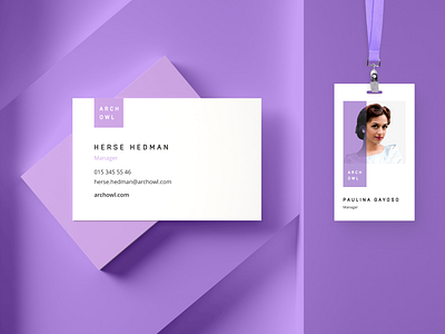 Arch Owl Busuness Card animation application arch architect brand branding branding design design identity illustration lettering logo logo design minimal owl type typography vector violet website