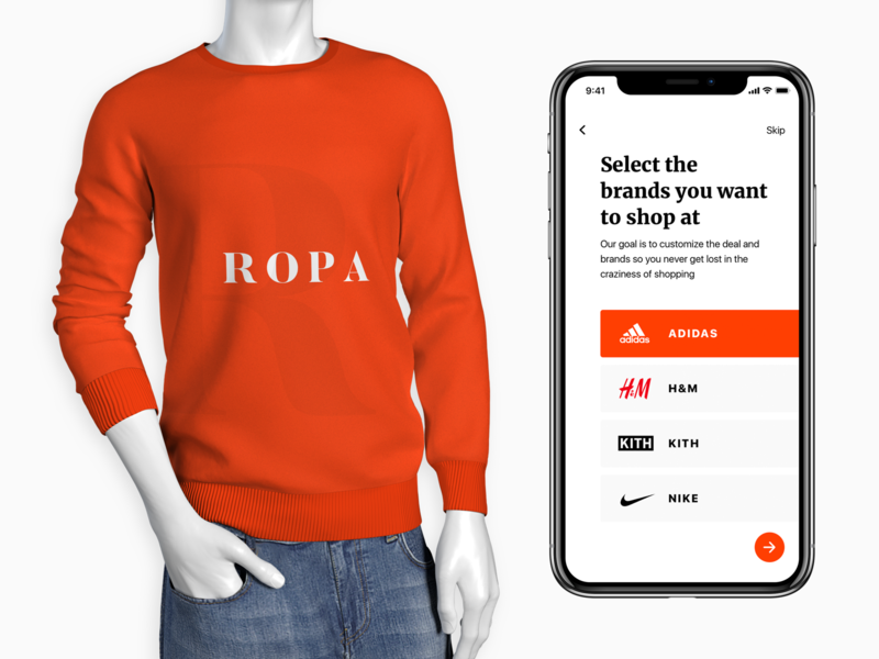 Screenshot of ROPA App app application brand branding branding design design flat icon illustration illustrator ios lettering logo logo design minimal orange typography ui ux website