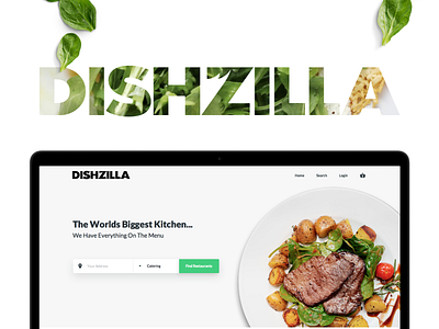 Dishzilla Screenshot app application branding branding design character clean design flat icon identity ios lettering logo design minimal mobile typography ui ux web website