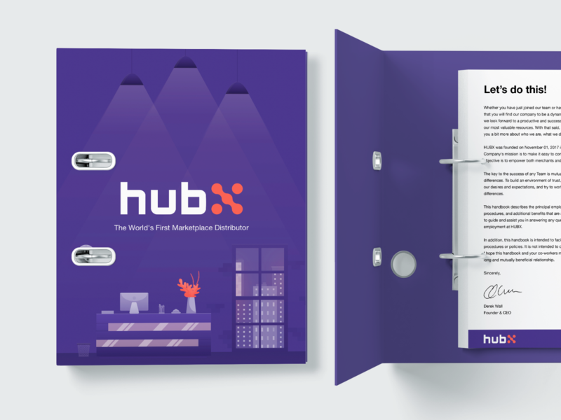 HubX Brochure app application art brand branding branding design clean design flat icon identity illustration illustrator ios lettering minimal typography ui ux web
