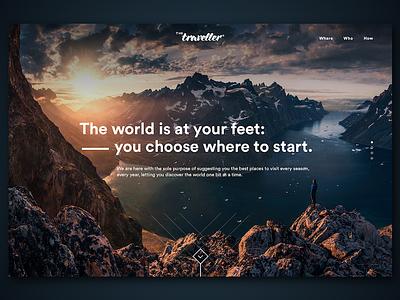 Daily UI #003: Landing Page (above the fold) agency daily daily ui landing landing page landscape page travel traveller ui
