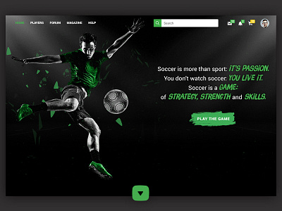 Landing page: Soccer