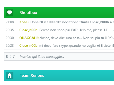 Shoutbox forum green shoutbox tagboard