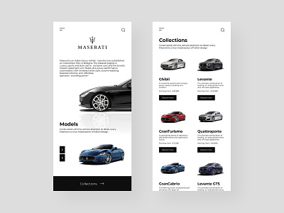 Maserati Store Concept app design application design graphic design illustration interaction design photoshop ui ui design ux design
