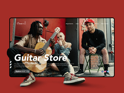 Guitar Online Store Concept app design design graphic design illustration interaction design logo photoshop ui ui design ux ux design vector webui