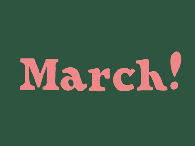 MARCH handlettering march month
