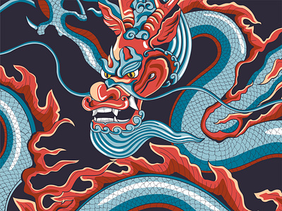 Vietnamese dragon art by i.Draw Studio on Dribbble