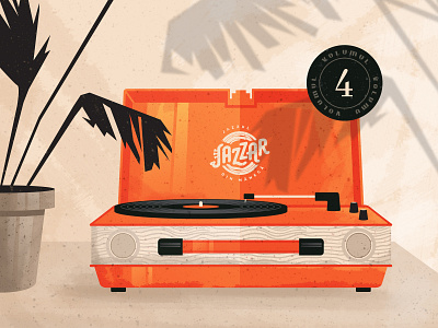 Jazzar Vol.4 Illustration jazz summer turntable vintage vinyl record