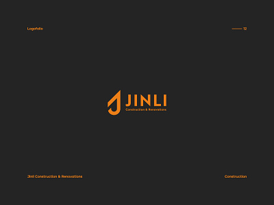 Jinli brand identity branding building logo construction logo design graphic design j letter logo j logo jinli logo logofolio minimal modern
