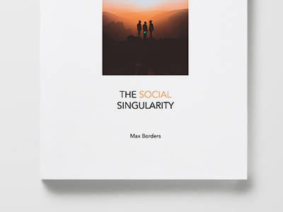 Book Mockup for the Social Singularity bookcover futurist