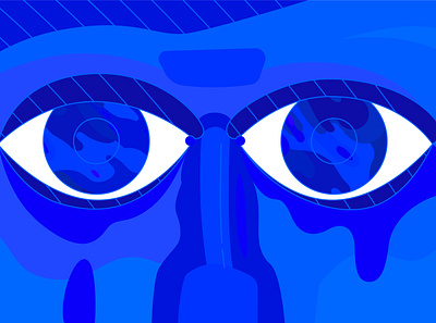 2 march 2020 2020 adobe illustrator blue eye flat fluid glitch illustration vector wavy world