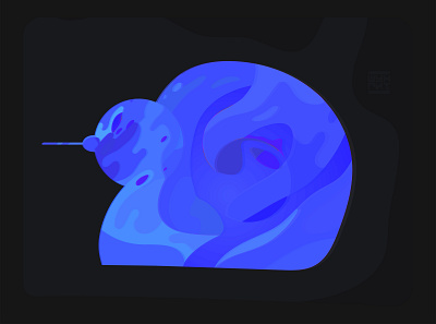Lysergin snail.Vector illustration design flat icon illustration logo vector web