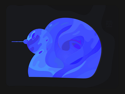 Lysergin snail.Vector illustration
