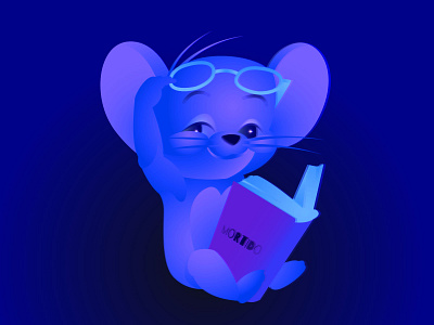 Jerry's reading 2020 adobe illustrator blue drug free glitch gradient illustration lsd vector