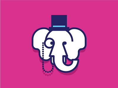 Elephant elephant illustration top hat
