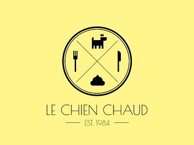 Chien Chaud Hipster Logo dog hipster hot logo