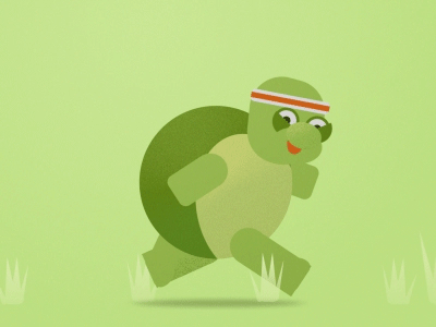 Booking it after effects animation turtle walkcycle