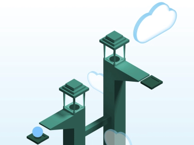 Journey to the cloud after effects animation blender cloud isometric