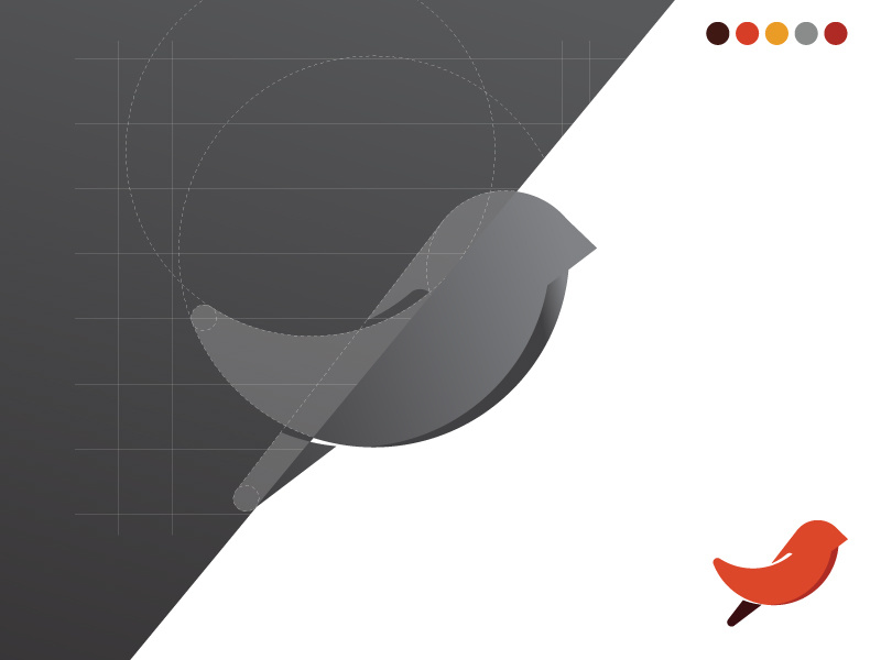 Bird - Logo Design Brand process logoxaicks logomark trademark geometry logodesign bird drawing vectorart graphicdesign branding logo
