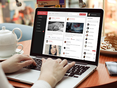 Social Stream agileinfoways media profile social uiux design user interface