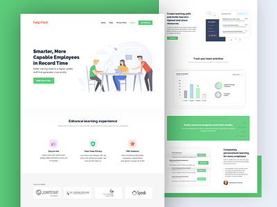 Helpified Redesign illustration design landing page leaning path portal website design website ui website ux