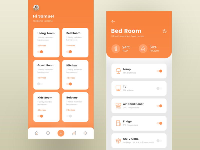 Smart Home  IOT App  Design  by Mahesh Kantariya for 